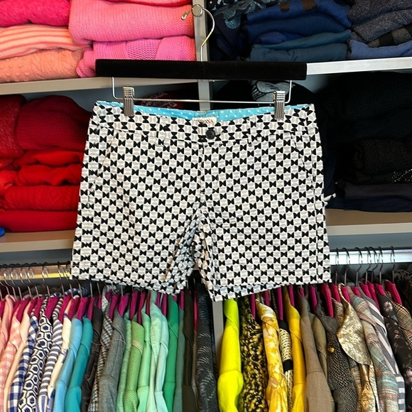 Merona Pants - Merona white with black/gray print 5” shorts size 2